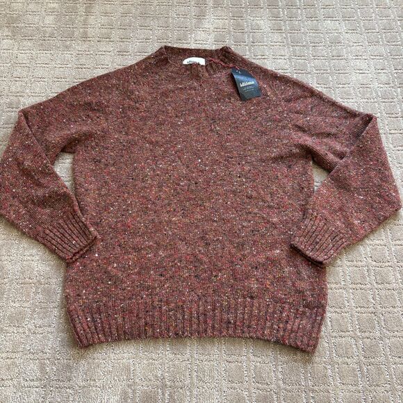 Idioma Merino Wool Sweater Jumper Mens Medium "Autumn Leaves" Speckled NWT - Picture 1 of 8
